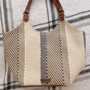 Sakroots Roma Small Shopper Recycled Straw